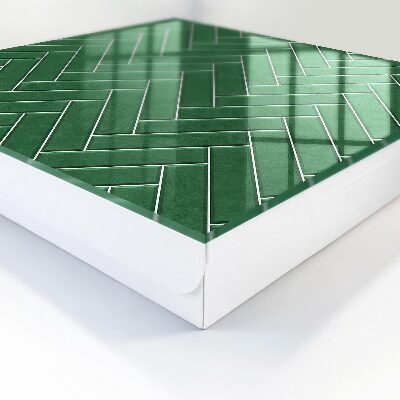 Key cabinet for wall Green fishbone