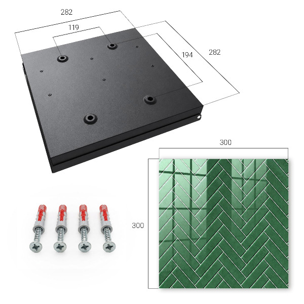 Key cabinet for wall Green fishbone