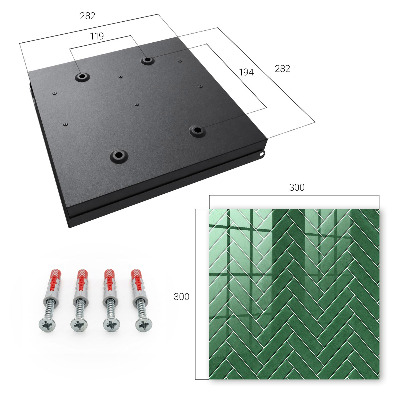 Key cabinet for wall Green fishbone