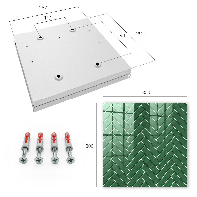 Key cabinet for wall Green fishbone