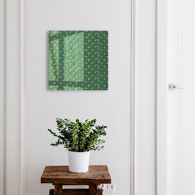 Key cabinet for wall Green fishbone