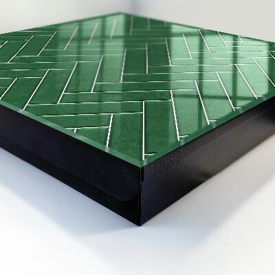 Key cabinet for wall Green fishbone