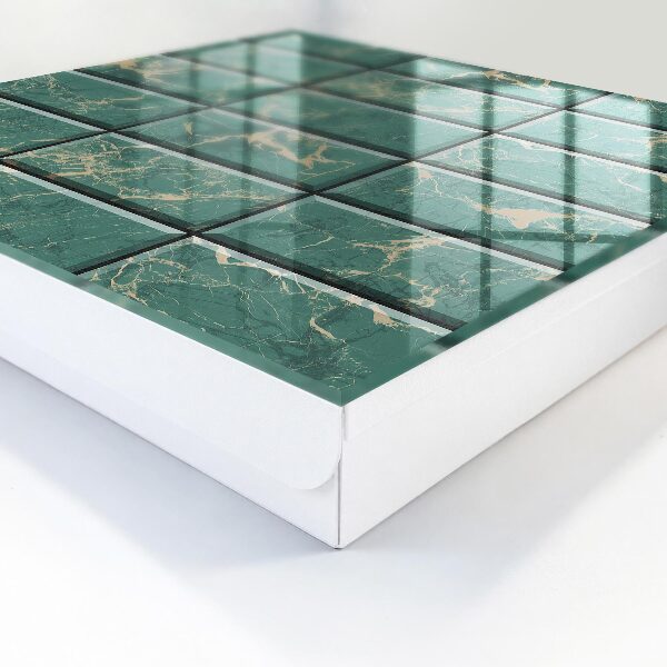Key storage box Green marble