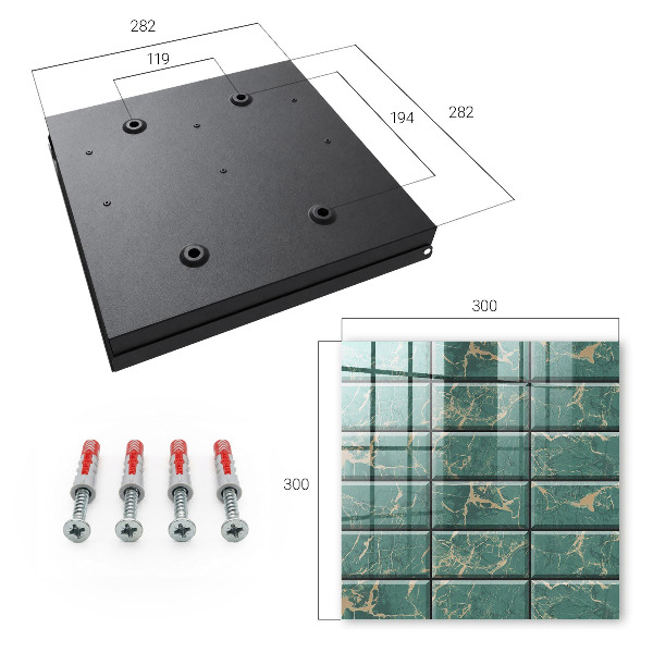Key storage box Green marble
