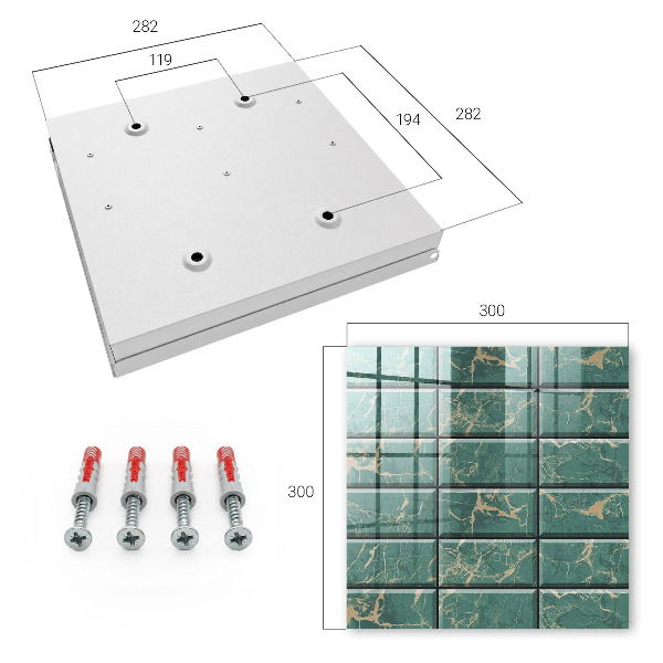 Key storage box Green marble
