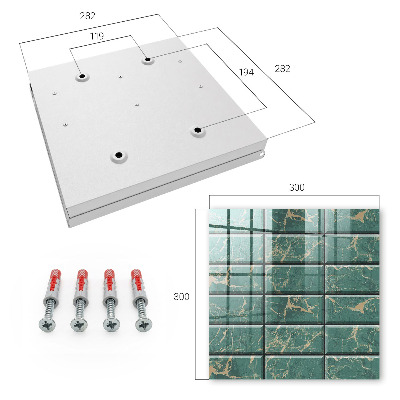 Key storage box Green marble