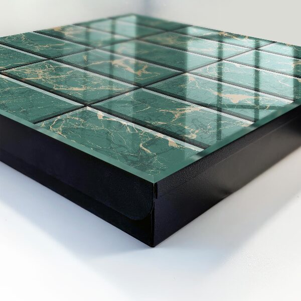 Key storage box Green marble