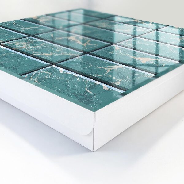 Key cabinet for wall Turquoise marble