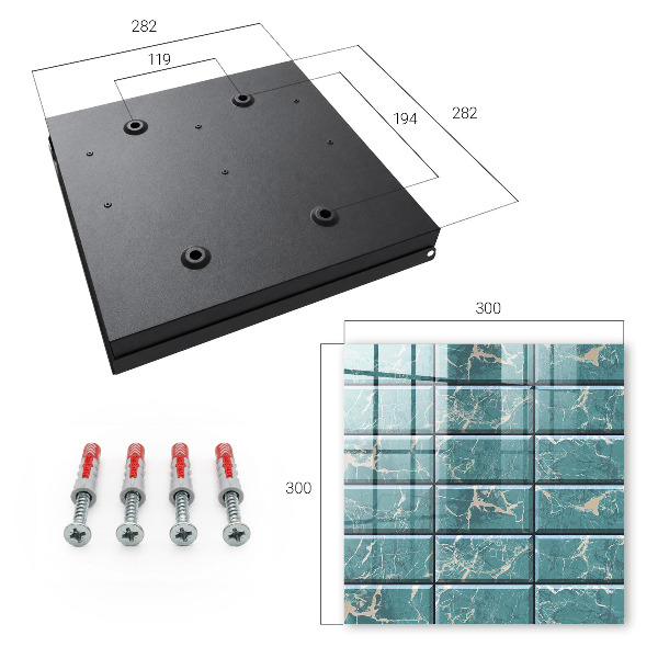 Key cabinet for wall Turquoise marble