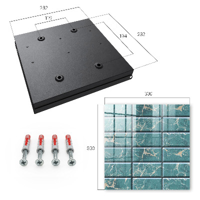 Key cabinet for wall Turquoise marble