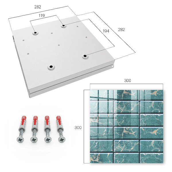 Key cabinet for wall Turquoise marble