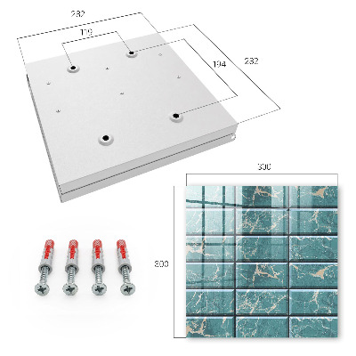 Key cabinet for wall Turquoise marble