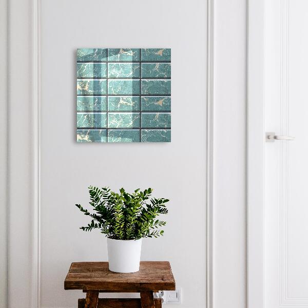 Key cabinet for wall Turquoise marble