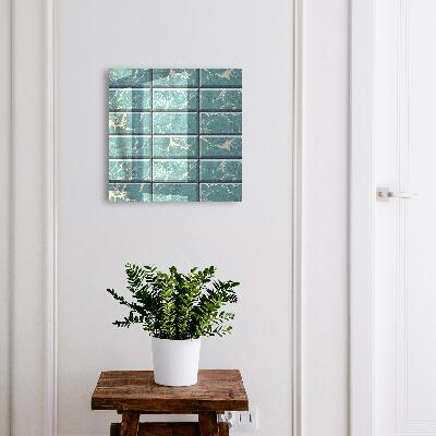 Key cabinet for wall Turquoise marble