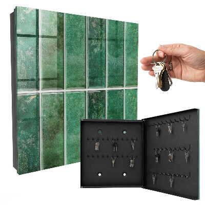 Key storage box Green pattern