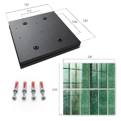 Key storage box Green pattern