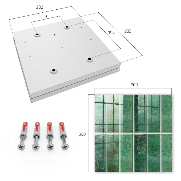 Key storage box Green pattern
