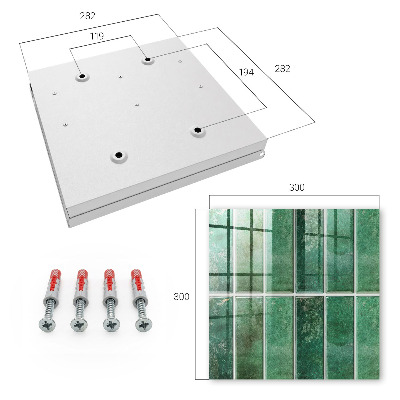 Key storage box Green pattern