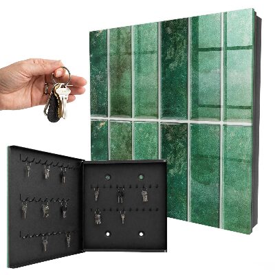 Key storage box Green pattern