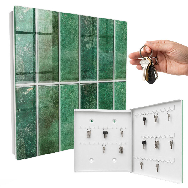 Key storage box Green pattern