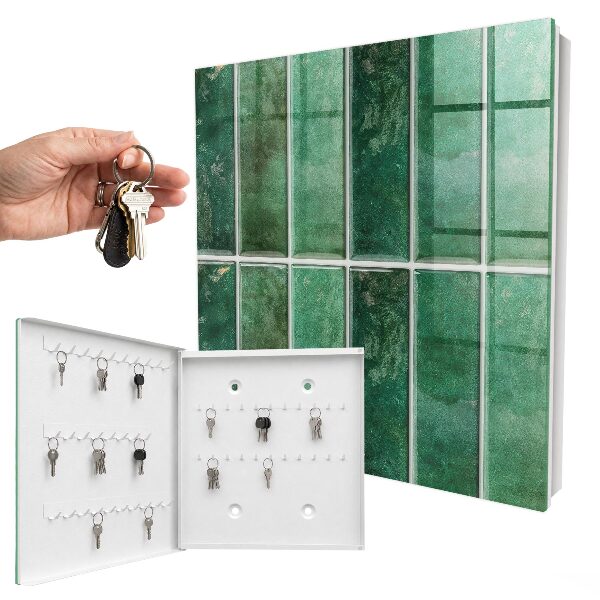 Key storage box Green pattern