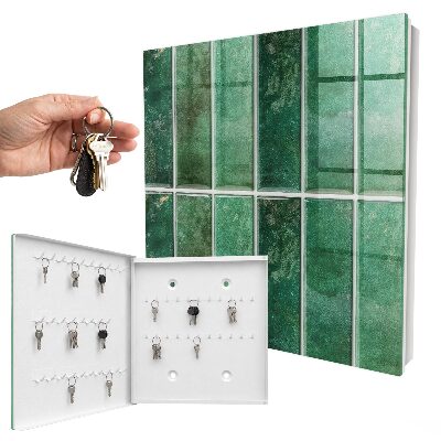 Key storage box Green pattern