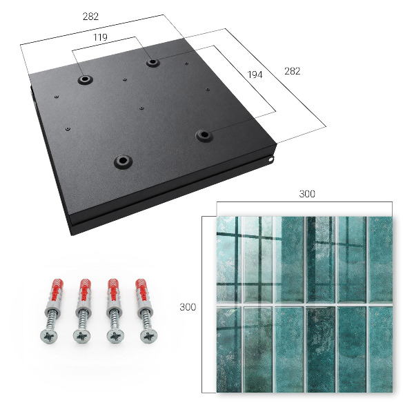 Key cabinet for wall Turquoise tiles