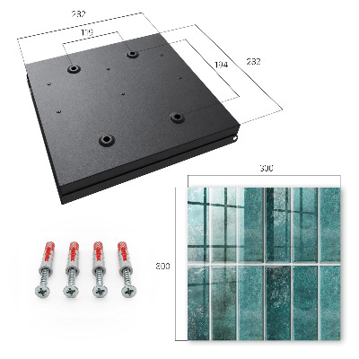 Key cabinet for wall Turquoise tiles