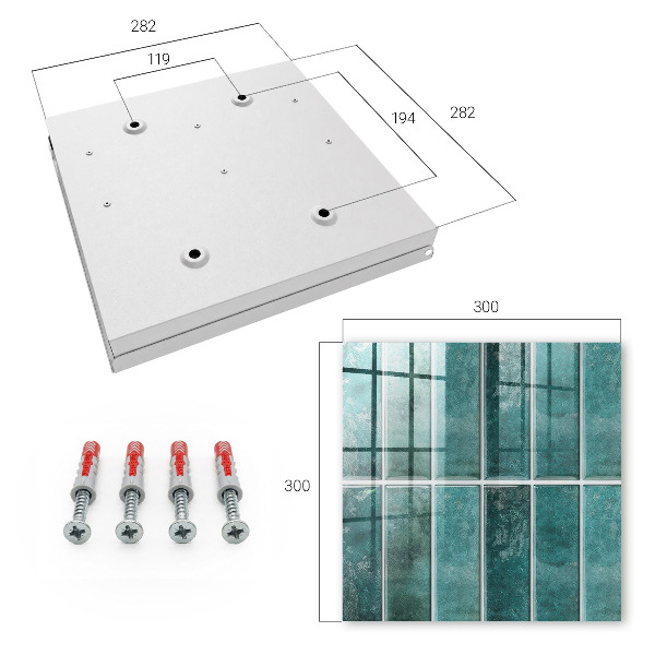Key cabinet for wall Turquoise tiles