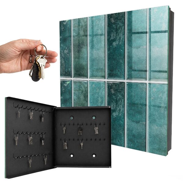 Key cabinet for wall Turquoise tiles