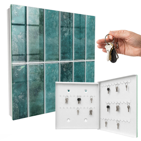 Key cabinet for wall Turquoise tiles