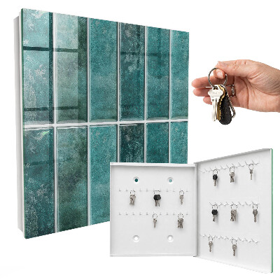 Key cabinet for wall Turquoise tiles