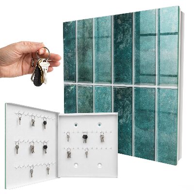 Key cabinet for wall Turquoise tiles