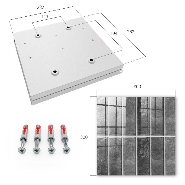 Key box Gray tiles