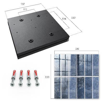 Key cabinet for wall Blue tiles