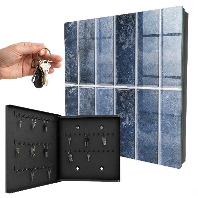 Key cabinet for wall Blue tiles
