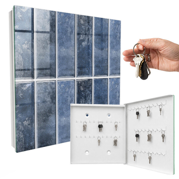 Key cabinet for wall Blue tiles