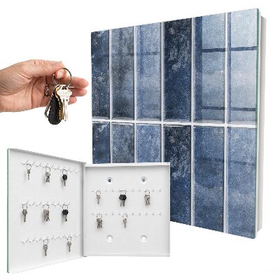 Key cabinet for wall Blue tiles