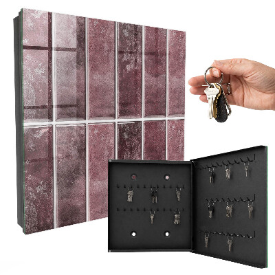 Key storage box Burgundy tiles