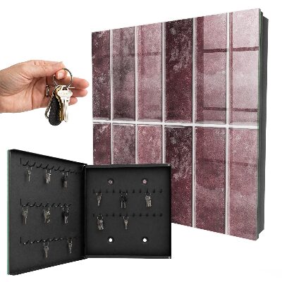 Key storage box Burgundy tiles