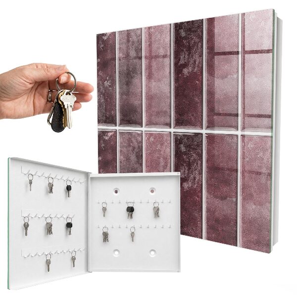 Key storage box Burgundy tiles