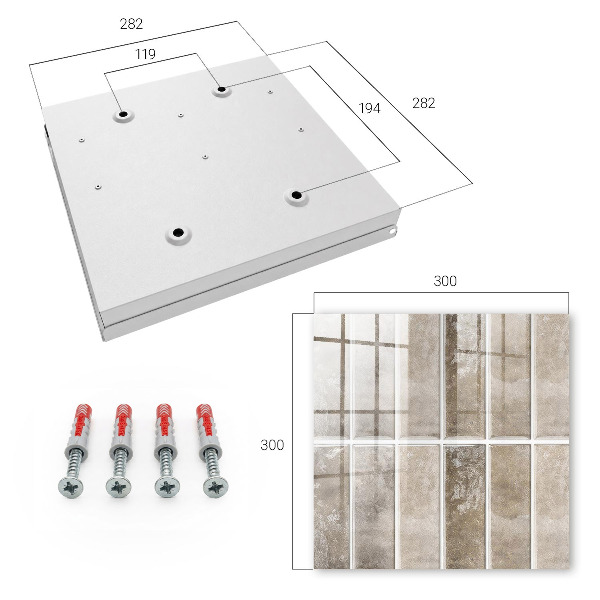 Key cabinet for wall Elegant tiles