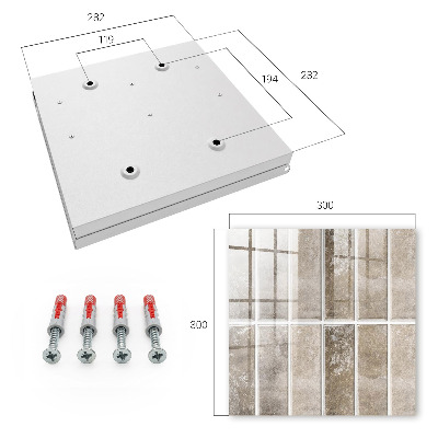 Key cabinet for wall Elegant tiles