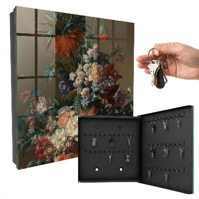 Key cabinet for wall A bouquet of flowers