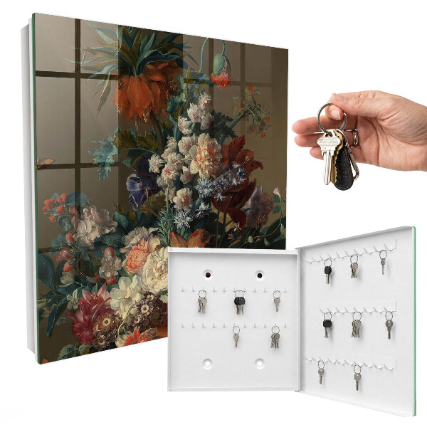 Key cabinet for wall A bouquet of flowers