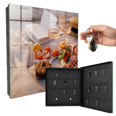 Key cabinet for wall Summer picnic
