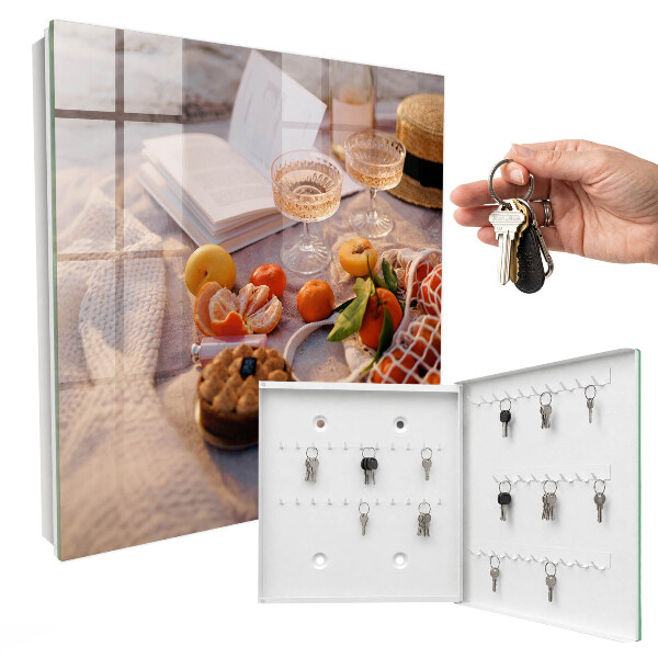 Key cabinet for wall Summer picnic