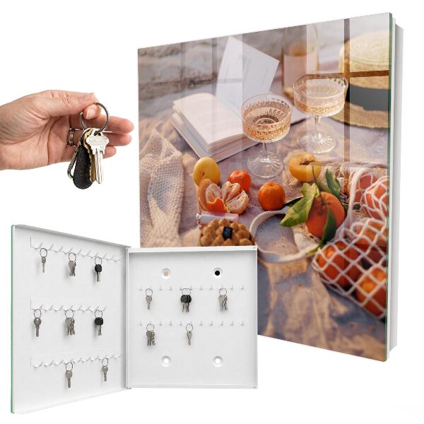 Key cabinet for wall Summer picnic