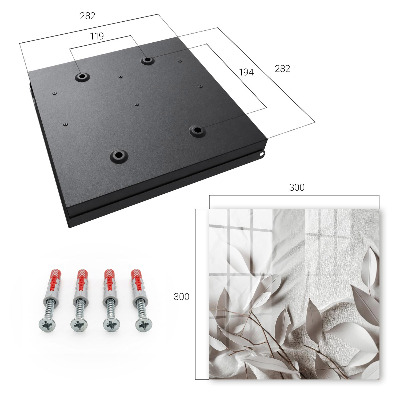 Key cabinet for wall Leaf fabric
