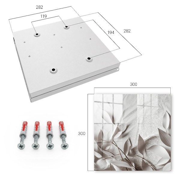 Key cabinet for wall Leaf fabric